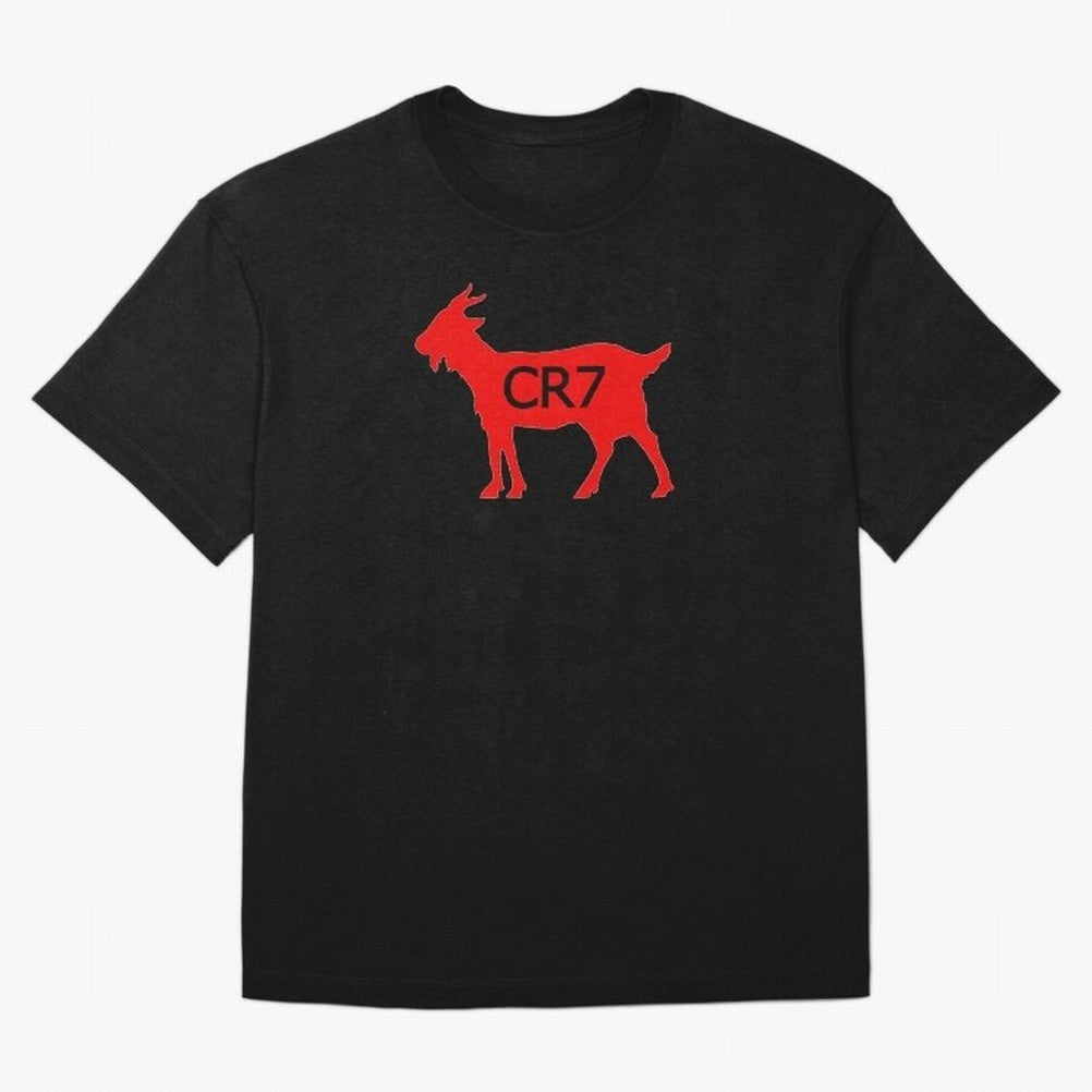 CR7 GOAT Red Oversized T-Shirt Represent the Passion of Global Football Passion for FIFA World Cup 2026 USA Canada Mexico, Inspired by Messi, Neymar and Mbappe, England and Germany, Championship Spirit, Famous Goals, Roaring Crowds and