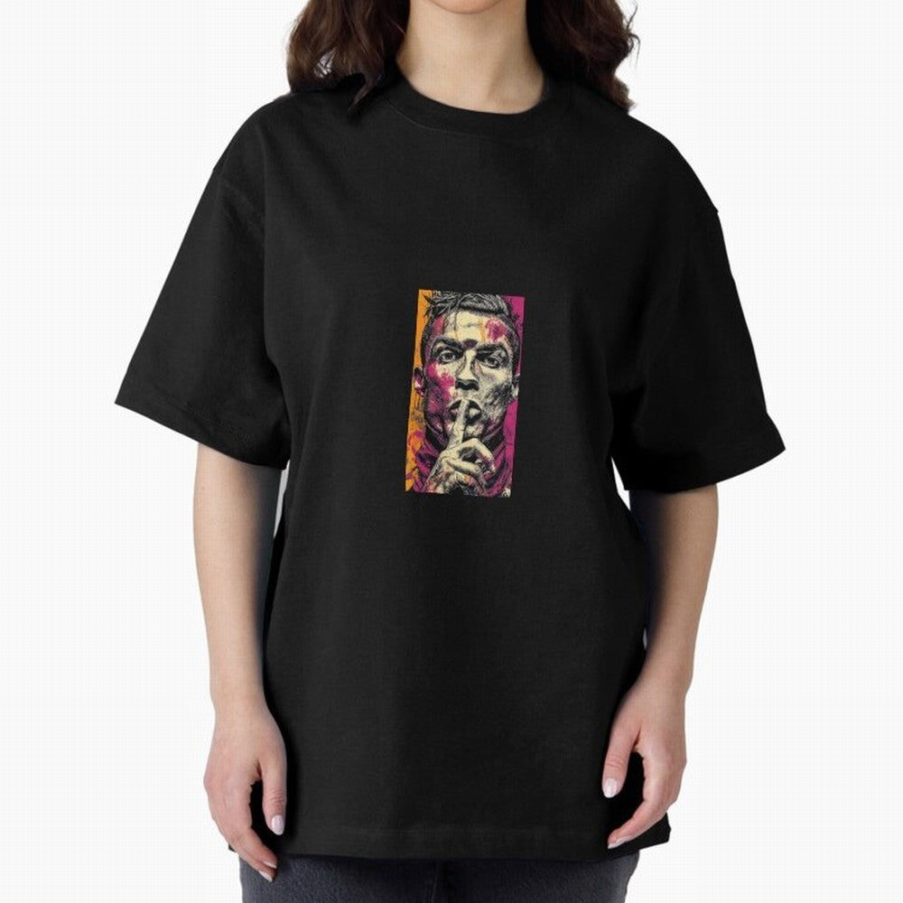 ronaldo Oversized T-Shirt Celebrate the Magic of Match Day Hype around FIFA World Cup 2026, Haaland and Mbappe, Netherlands, Retro Football Energy, Iconic Rivalries, Trophy Chase Drama and Stadium Atmosphere; Ideal for Football Dads, Football Moms,