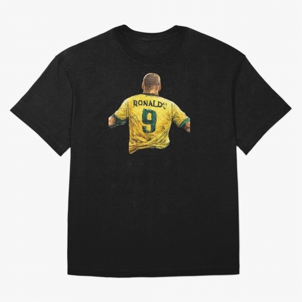 Brazilian Football Legend No.9 Vintage Streetwear Design Oversized T-Shirt Support the FIFA World Cup 2026 Group Stage Journey through CR7 Highlights, England and Germany Pride, Retro Football Energy, Iconic Rivalries, Trophy Chase Drama and