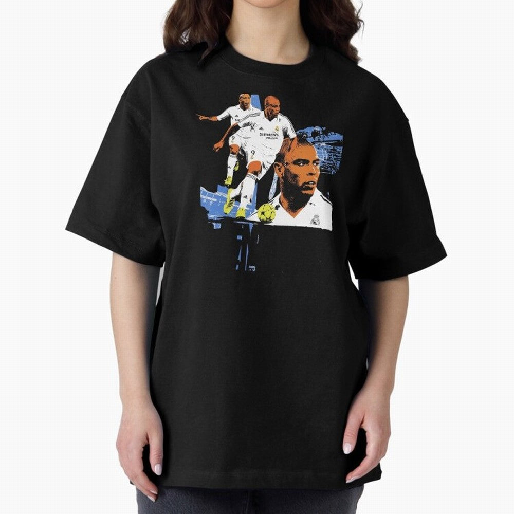 RonaldoO Fen?meno Vintage Football Bootleg Oversized T-Shirt Support Your Favorite Stars during FIFA World Cup 2026 Group Stage Spirit, Connected to England, France and Netherlands, Haaland and Mbappe, Soccer Culture, Superstar Moments, National