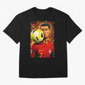 Legendary shot Oversized T-Shirt Follow Every Goal of FIFA World Cup 2026 Group Stage Spirit, Featuring Germany, CR7, Classic Soccer Heritage, Championship Pressure, Fan Loyalty and International Pride; Ideal for Fans Who Follow Messi, Cristiano