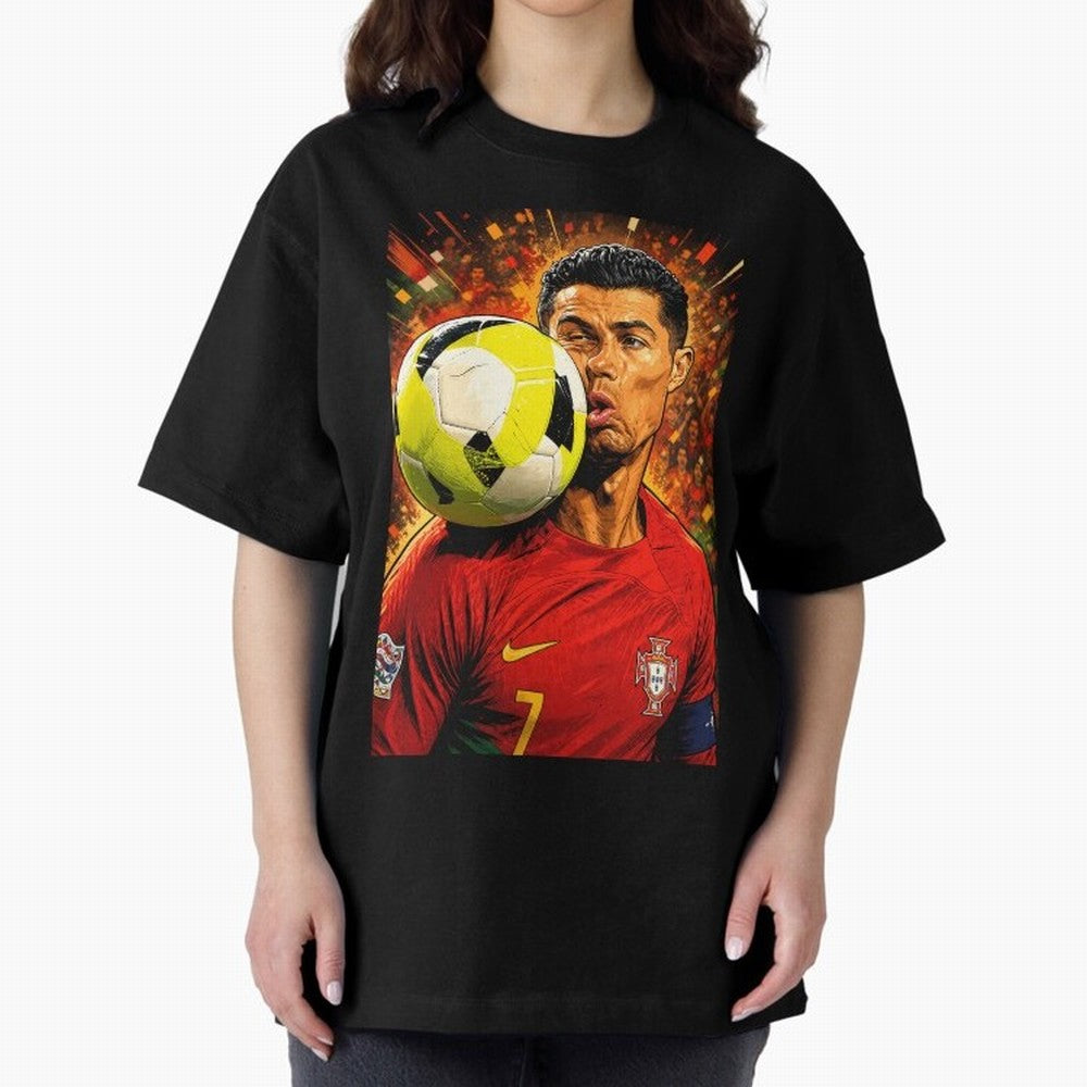 Legendary shot Oversized T-Shirt Follow Every Goal of FIFA World Cup 2026 Group Stage Spirit, Featuring Germany, CR7, Classic Soccer Heritage, Championship Pressure, Fan Loyalty and International Pride; Ideal for Fans Who Follow Messi, Cristiano