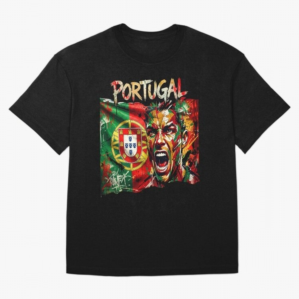 PORTUGAL FOOTBALL TEAM Oversized T-Shirt Support the FIFA World Cup 2026 Journey through CR7 Highlights, Netherlands Pride, Championship Spirit, Famous Goals, Roaring Crowds and International Football Unity; Made for Die Hard Supporters, Soccer