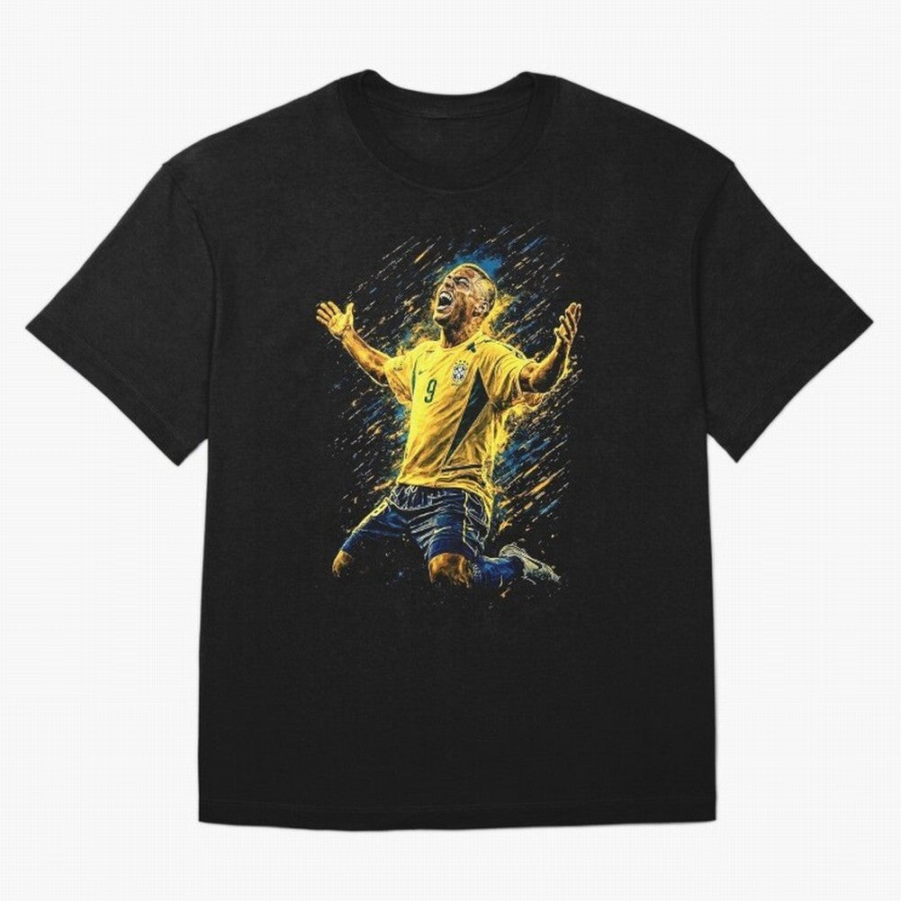 R9 Ronaldo Football Legend Oversized T-Shirt Show Your Stadium Side during FIFA World Cup 2026 Group Stage for Fans of Mbappe and Neymar and Argentina, Bringing Global Supporter Spirit, Legendary Goals, National Colors and Tournament Celebration;