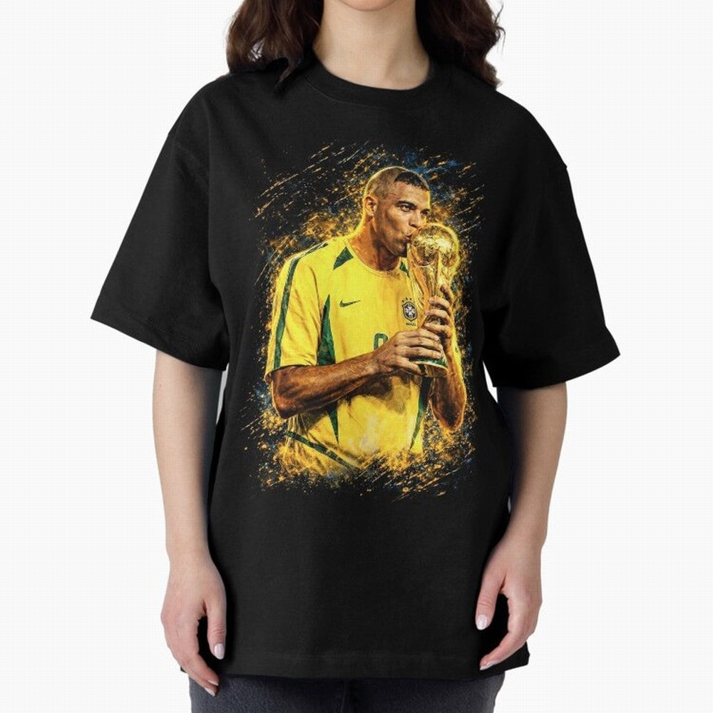 R9 Ronaldo Football Legend Oversized T-Shirt Honor Champions and Dreams in FIFA World Cup 2026 Group Stage Inspired by Messi, Argentina and Brazil Energy, Football History, Final Match Energy, Crowd Noise and Once in a Lifetime Moments; Ideal for