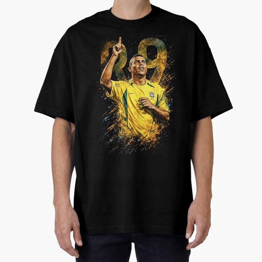 R9 Ronaldo Football Legend Oversized T-Shirt Celebrate the Stars of FIFA World Cup 2026 Spirit, Connected to Brazil, Mbappe and Neymar, Football Festival Excitement, Trophy Ambitions, Country Rivalries and Star Player Buzz; Created for Match Day