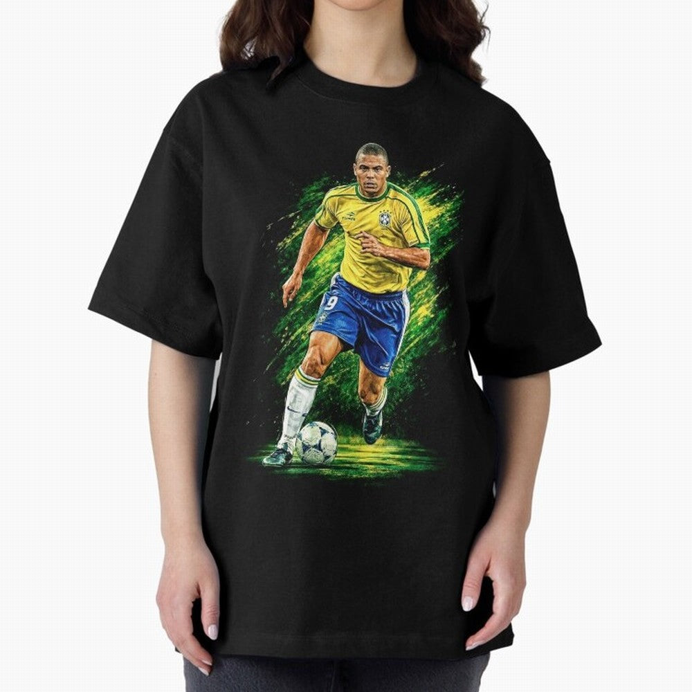 R9 Ronaldo Football Legend Oversized T-Shirt Bring Retro Soccer Energy to the FIFA World Cup 2026 USA Canada Mexico Journey through CR7 Highlights, Argentina Pride, Championship Spirit, Famous Goals, Roaring Crowds and International Football Unity;