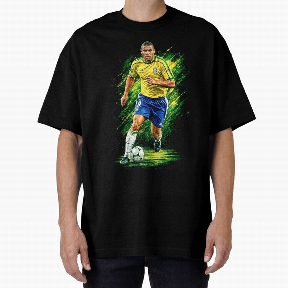 R9 Ronaldo Football Legend Oversized T-Shirt Bring Retro Soccer Energy to the FIFA World Cup 2026 USA Canada Mexico Journey through CR7 Highlights, Argentina Pride, Championship Spirit, Famous Goals, Roaring Crowds and International Football Unity;