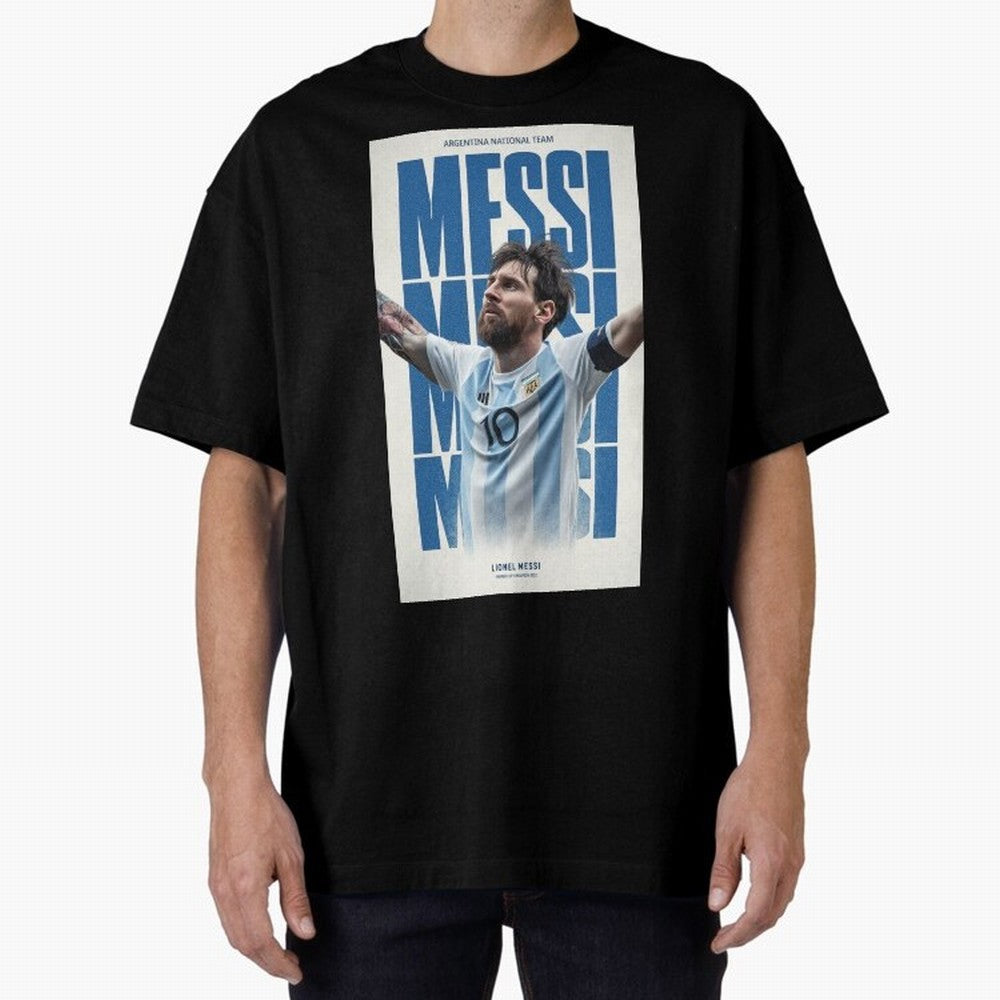 Messi Champion Graphic Oversized T-Shirt Fuel the Hype around FIFA World Cup 2026 Group Stage Spirit, Inspired by England and Germany, CR7, Game Day Rituals, Football Legends, Country Pride and the Road to the Final; Perfect for People Who Love