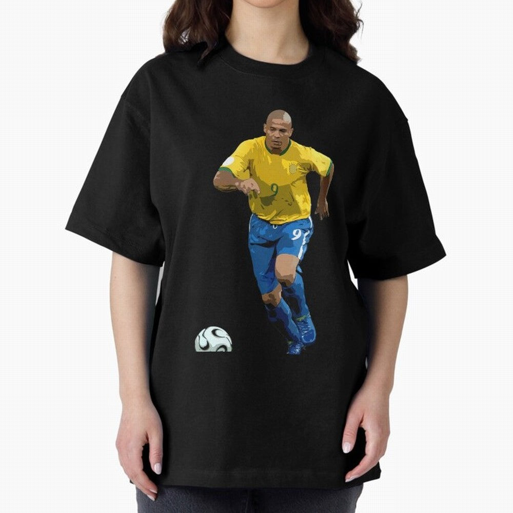 Ronaldo Nazario Oversized T-Shirt Capture Stadium Memories from the FIFA World Cup 2026 Group Stage Journey through Messi and Cristiano Ronaldo Highlights, Spain Pride, Retro Football Energy, Iconic Rivalries, Trophy Chase Drama and Stadium