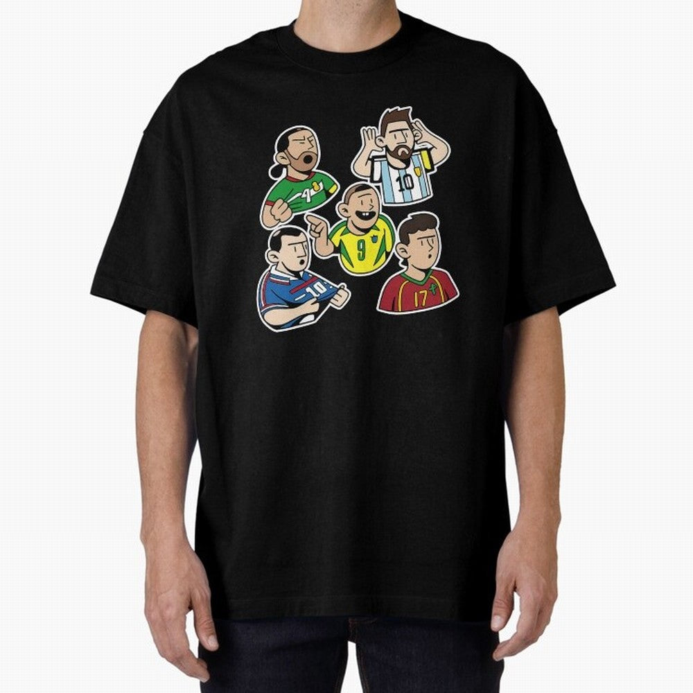 Soccer players Oversized T-Shirt Unlock FIFA World Cup 2026 USA Canada Mexico Spirit, with Netherlands, Messi, CR7 and Mbappe, Supporter Pride, Iconic Celebrations, Legendary Names and Global Match Day Energy; Ideal for Fans Who Follow Messi,