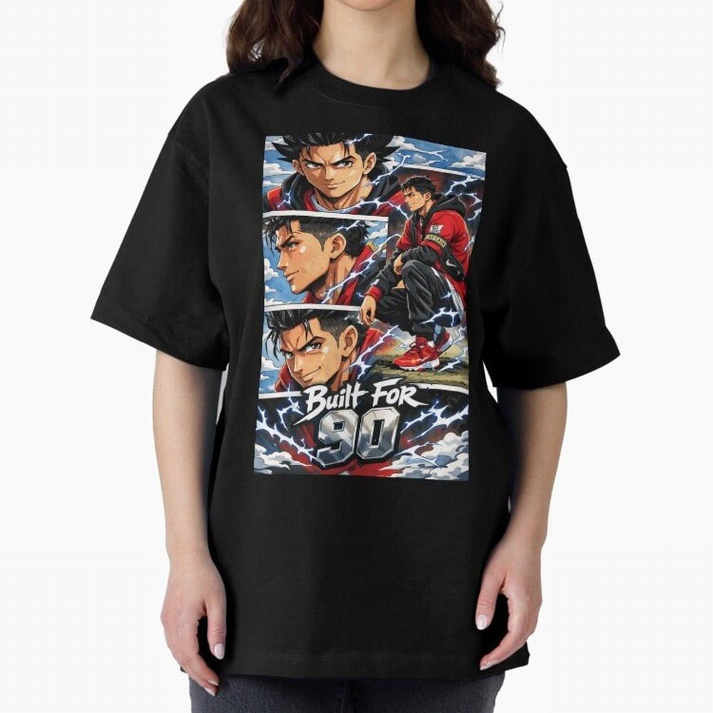 Built for 90 ¨C Anime Streetwear Football Art Oversized T-Shirt Make Game Day About the FIFA World Cup 2026 Journey through Neymar, Haaland and Cristiano Ronaldo Highlights, Portugal, Spain and Germany Pride, Goal Celebration Energy, Supporter