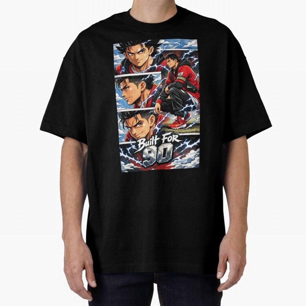 Built for 90 ¨C Anime Streetwear Football Art Oversized T-Shirt Make Game Day About the FIFA World Cup 2026 Journey through Neymar, Haaland and Cristiano Ronaldo Highlights, Portugal, Spain and Germany Pride, Goal Celebration Energy, Supporter