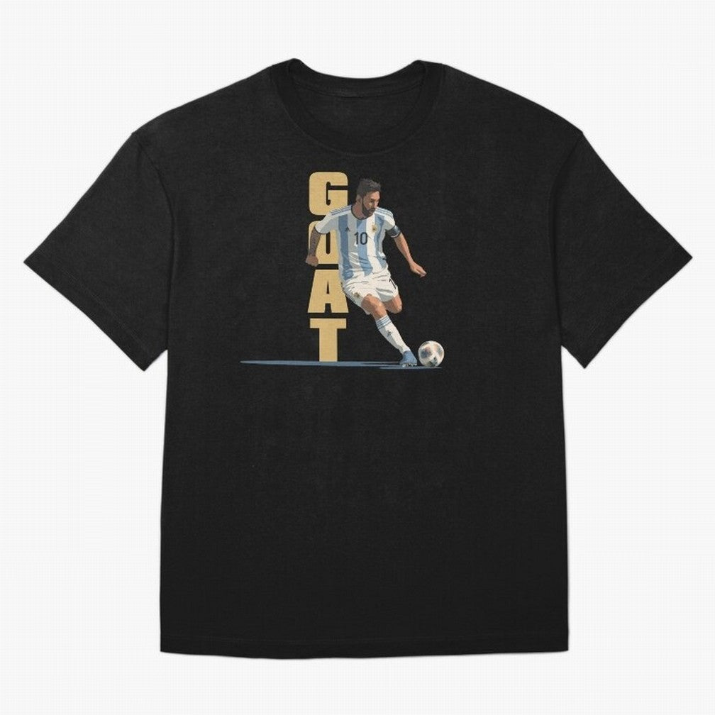 Messi in action GOAT Minimalist Graphic Oversized T-Shirt Back Your Heroes with Match Day Hype around FIFA World Cup 2026 USA Canada Mexico, CR7 and Messi, Spain and Netherlands, Football Festival Excitement, Trophy Ambitions, Country Rivalries and