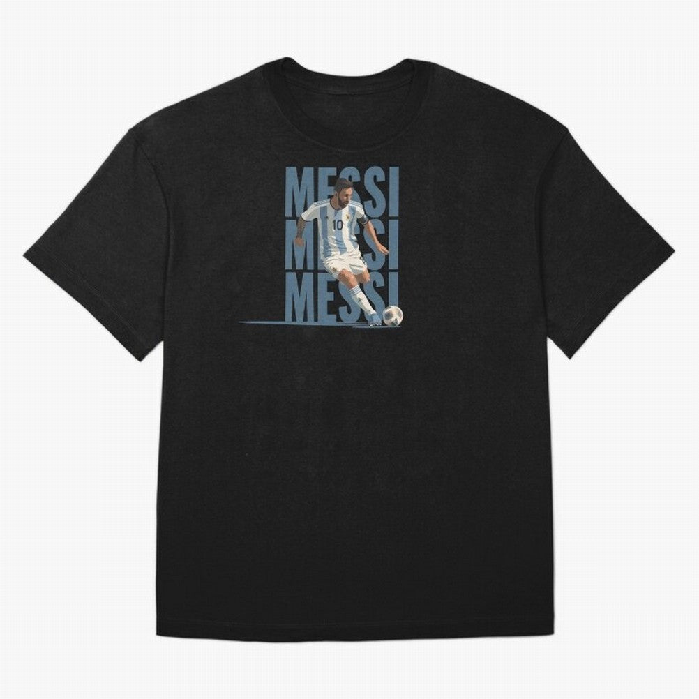 Messi in action Minimalist Graphic Oversized T-Shirt Enjoy the FIFA World Cup 2026 USA Canada Mexico Journey through Haaland Highlights, Brazil Pride, Soccer Culture, Superstar Moments, National Team Dreams and Competitive Fire; Created for Match
