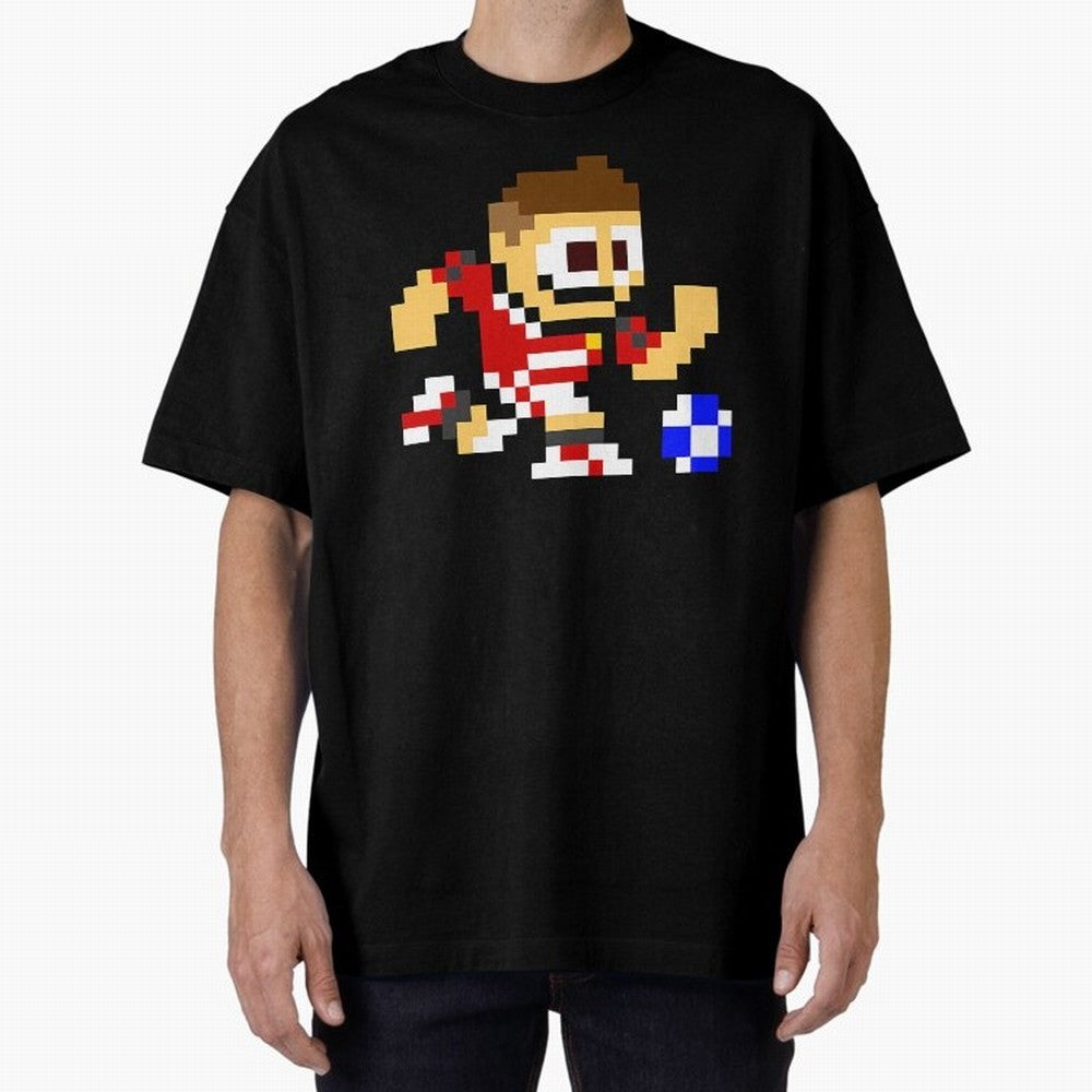 Ronaldo Manchester United (8-bit Football / Soccer Player) Oversized T-Shirt Feel the Trophy Chase of FIFA World Cup 2026 Spirit, Centered on England, France and Netherlands, Cristiano Ronaldo, Supporter Pride, Iconic Celebrations, Legendary Names