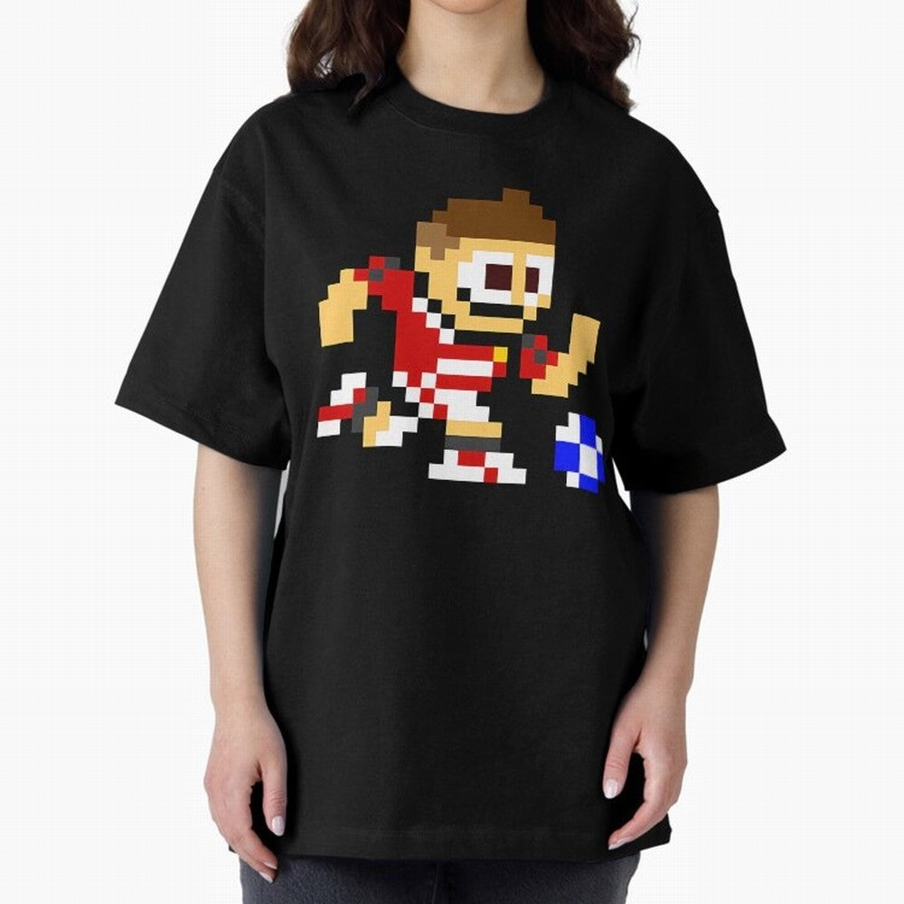 Ronaldo Manchester United (8-bit Football / Soccer Player) Oversized T-Shirt Feel the Trophy Chase of FIFA World Cup 2026 Spirit, Centered on England, France and Netherlands, Cristiano Ronaldo, Supporter Pride, Iconic Celebrations, Legendary Names
