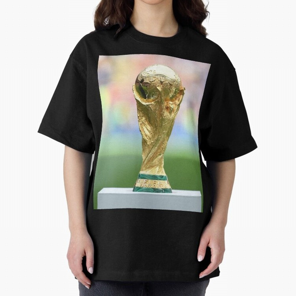 World CUP. Oversized T-Shirt Bring Trophy Dreams to FIFA World Cup 2026 Spirit, Driven by Portugal, Messi, Neymar and Mbappe, Goal Celebration Energy, Supporter Heritage, Football Icons and Worldwide Tournament Joy; Ideal for Passionate Fans Who