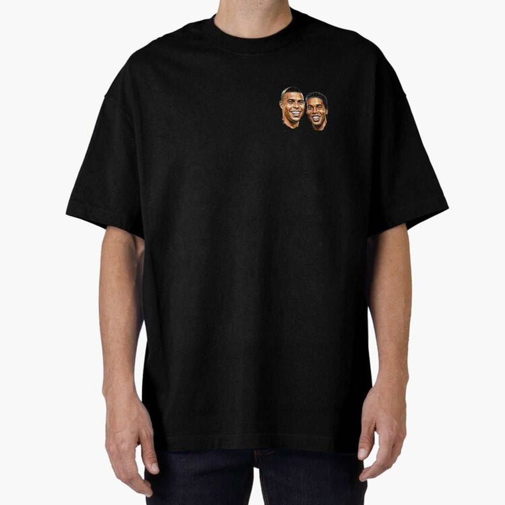Ronaldo & Ronaldinho: The Legends of Brazil Joga Bonito Oversized T-Shirt Join Supporters Worldwide for the FIFA World Cup 2026 Journey through CR7 Highlights, England and Germany Pride, Global Supporter Spirit, Legendary Goals, National Colors and