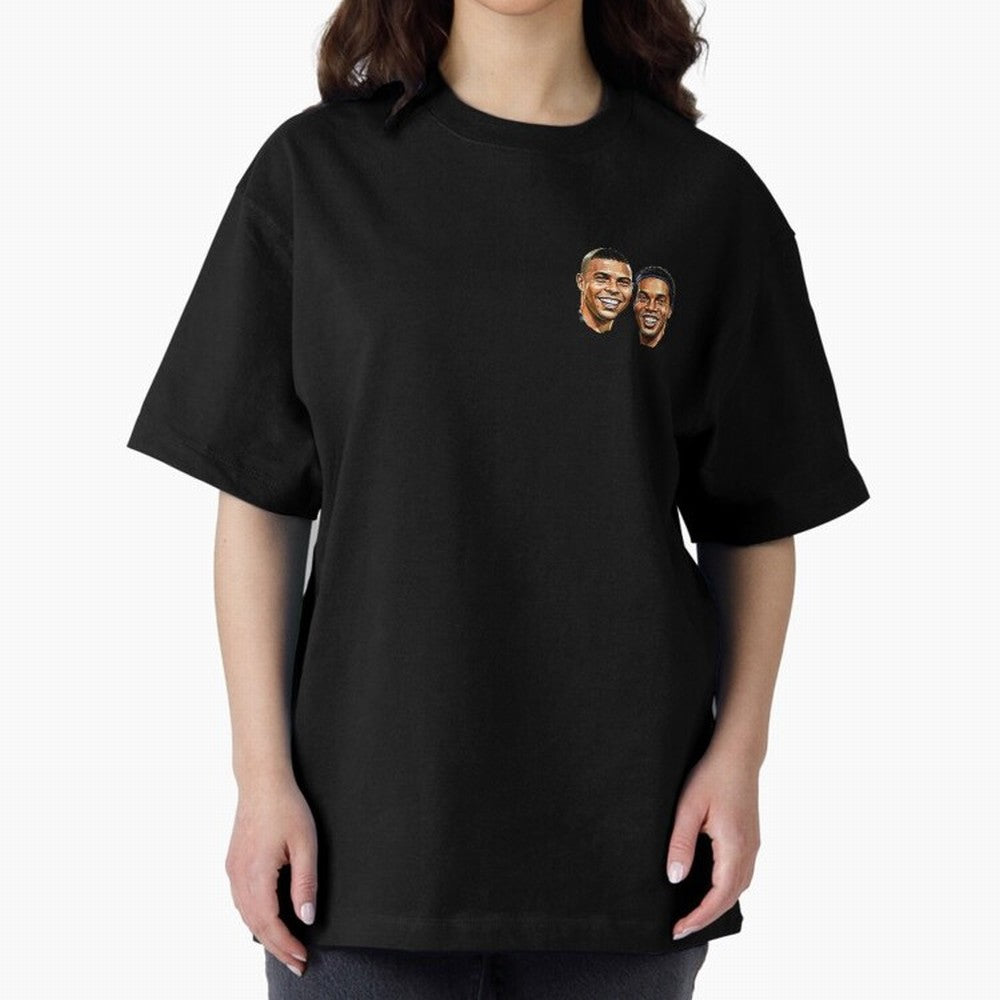 Ronaldo & Ronaldinho: The Legends of Brazil Joga Bonito Oversized T-Shirt Join Supporters Worldwide for the FIFA World Cup 2026 Journey through CR7 Highlights, England and Germany Pride, Global Supporter Spirit, Legendary Goals, National Colors and