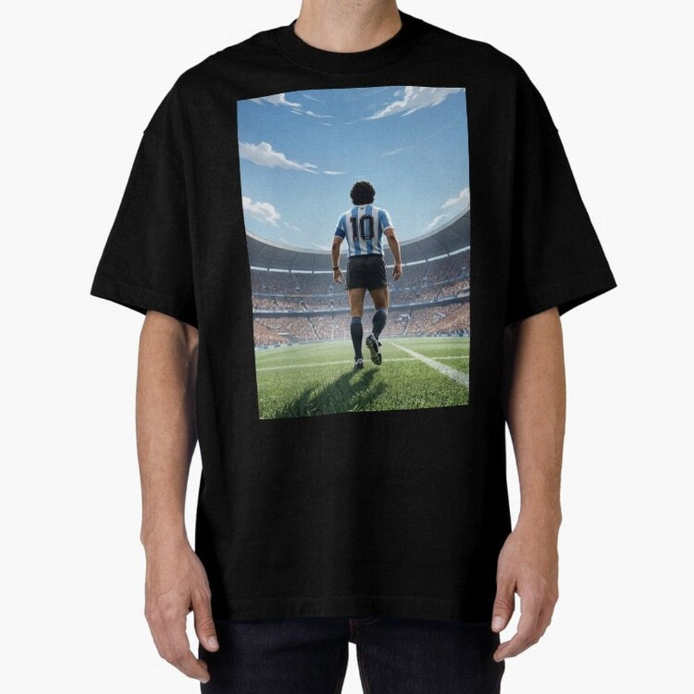 Diego Maradona Oversized T-Shirt Carry the Colors and Pride of FIFA World Cup 2026 Inspired by Neymar, Haaland and Cristiano Ronaldo, Brazil, Portugal and Argentina Energy, Football Festival Excitement, Trophy Ambitions, Country Rivalries and Star