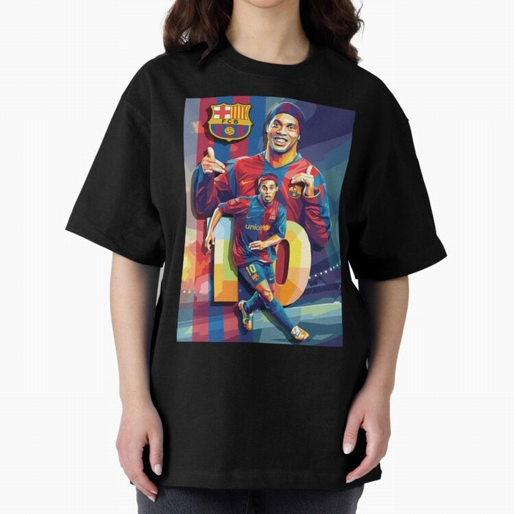 Ronaldinho Oversized T-Shirt Bring World Football Passion into FIFA World Cup 2026 for Fans of Haaland and Argentina, France and Brazil, Bringing Sports Nostalgia, International Competition, Famous Players and Unforgettable Victories; Created for