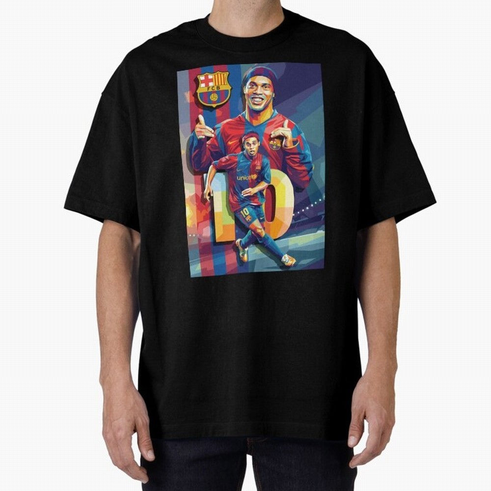 Ronaldinho Oversized T-Shirt Bring World Football Passion into FIFA World Cup 2026 for Fans of Haaland and Argentina, France and Brazil, Bringing Sports Nostalgia, International Competition, Famous Players and Unforgettable Victories; Created for