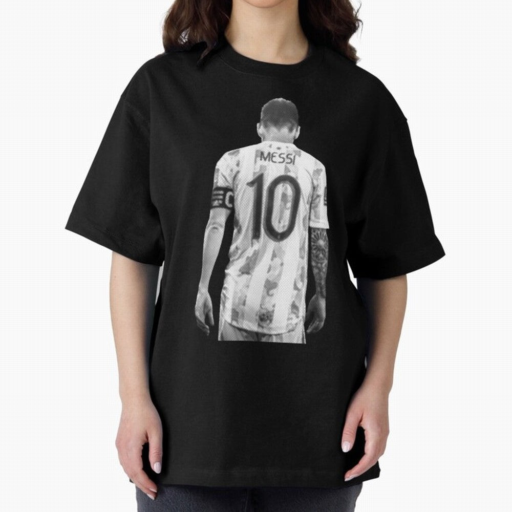 messi Oversized T-Shirt Feel the Trophy Chase of Global Football Passion for FIFA World Cup 2026 USA Canada Mexico, Driven by Messi, Neymar and Mbappe, France and Portugal, Goal Celebration Energy, Supporter Heritage, Football Icons and Worldwide