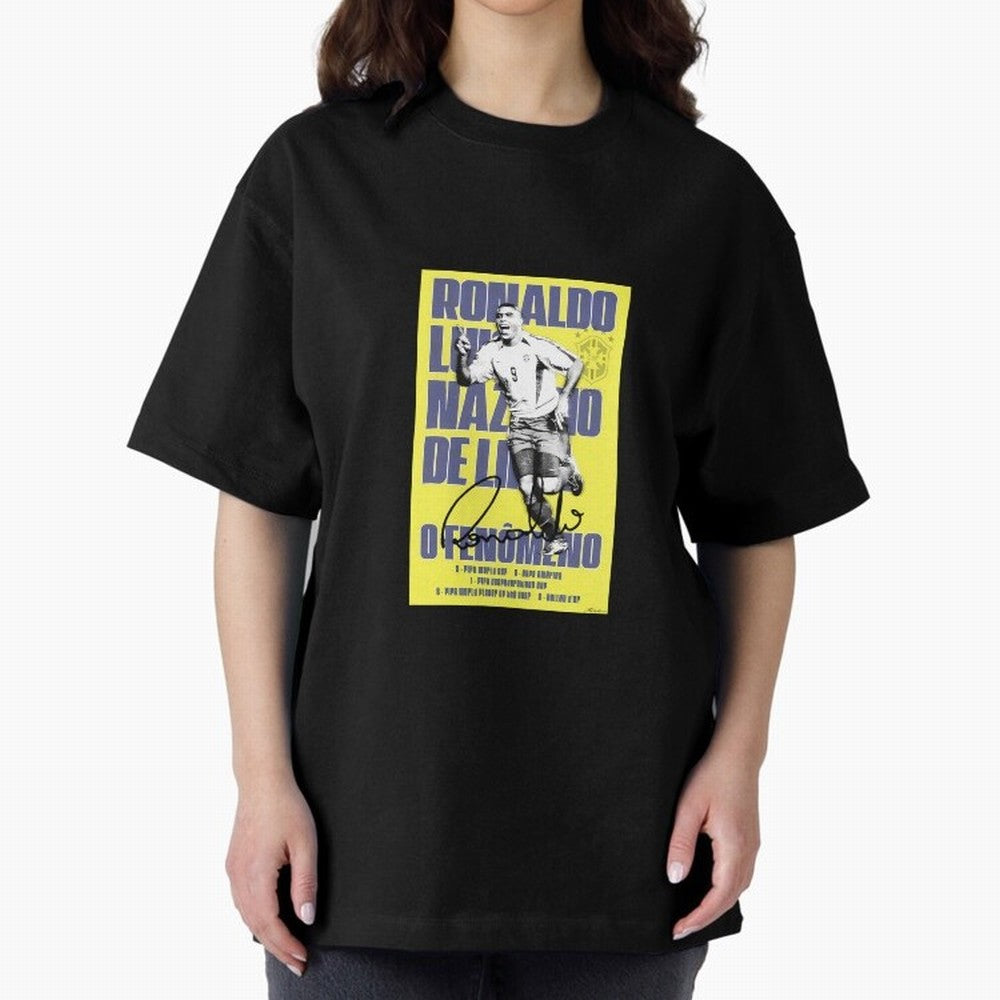 R9 Ronaldo Nazario Oversized T-Shirt Join the Global Buzz around FIFA World Cup 2026 Group Stage for Fans of Mbappe and Neymar and France, Bringing Classic Soccer Heritage, Championship Pressure, Fan Loyalty and International Pride; Great for