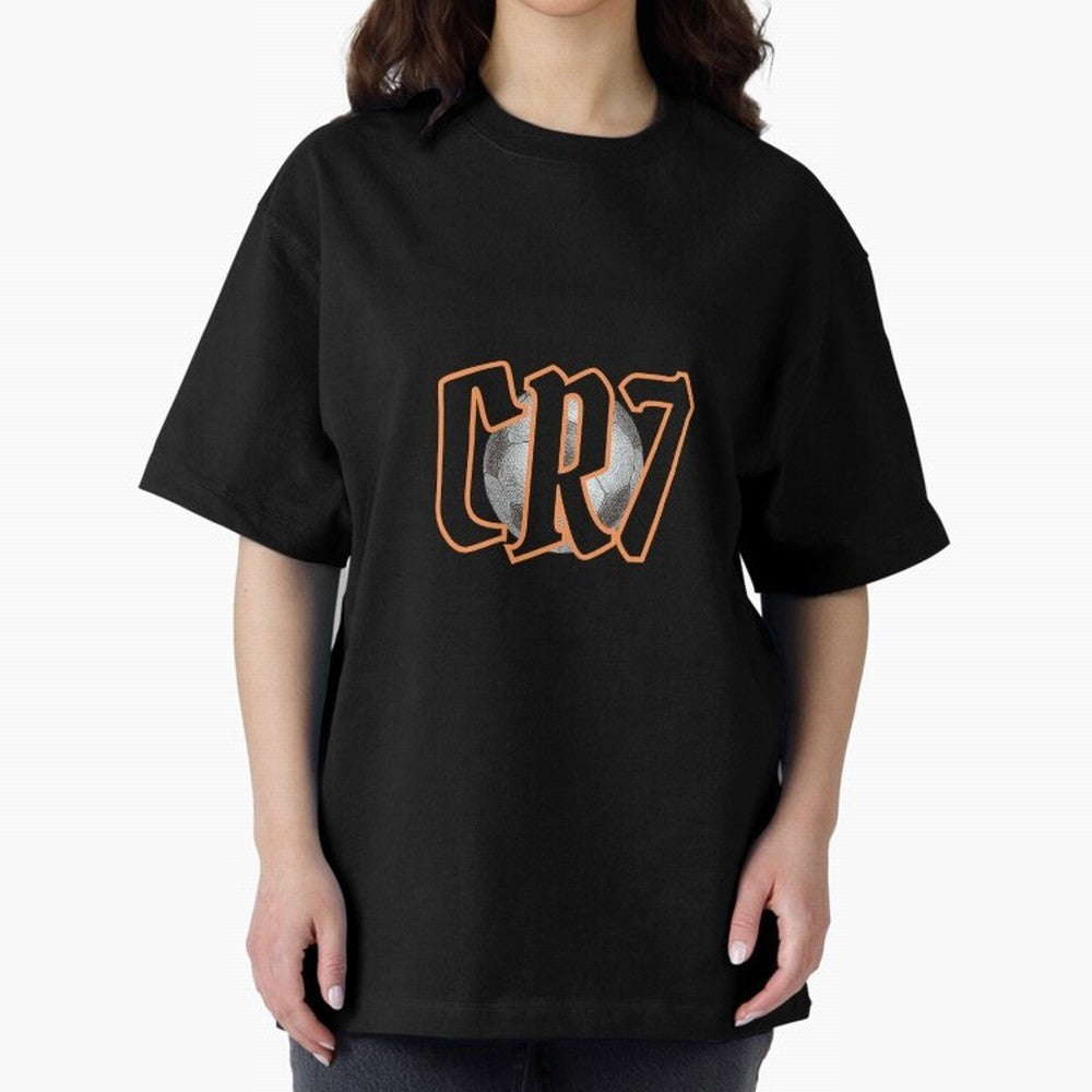 CR7 BLACK Oversized T-Shirt Bring a Vintage Feel to FIFA World Cup 2026 USA Canada Mexico for Fans of CR7 and Germany, Bringing Game Day Rituals, Football Legends, Country Pride and the Road to the Final; Created for Match Day Parties, Soccer