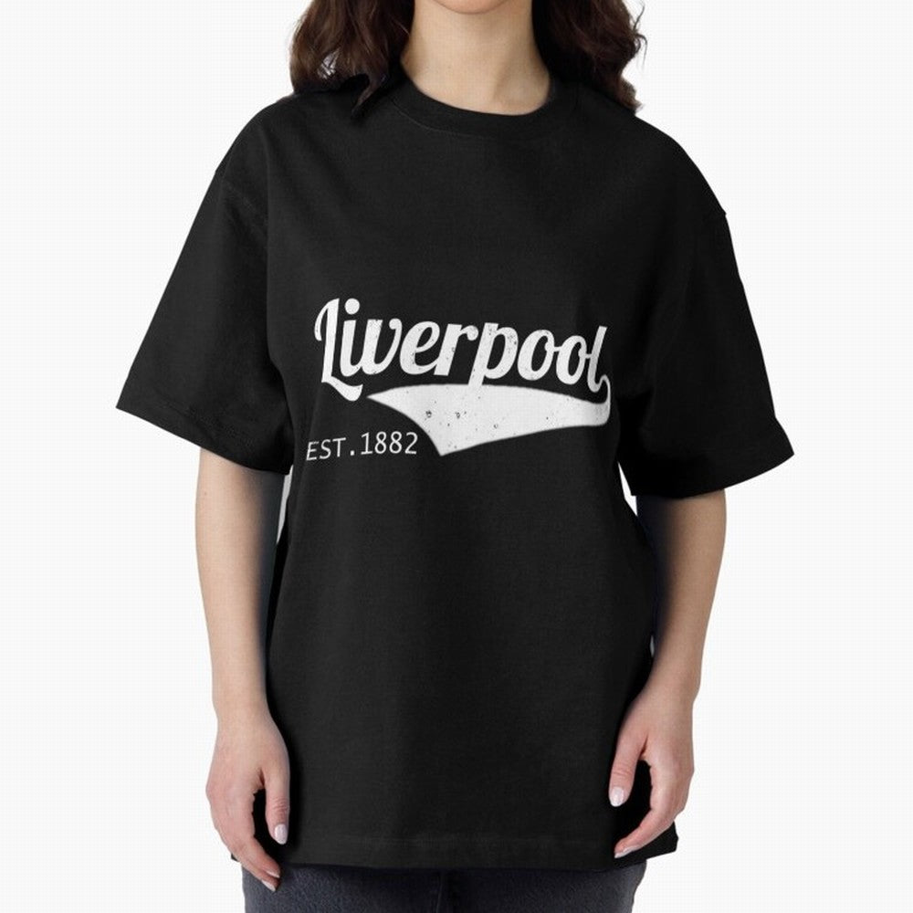 Liverpool Oversized T-Shirt Follow Every Goal of Global Football Passion for FIFA World Cup 2026 USA Canada Mexico, Inspired by Neymar, Haaland and Cristiano Ronaldo, England, Worldwide Fan Energy, Dramatic Goals, Stadium Lights and Championship