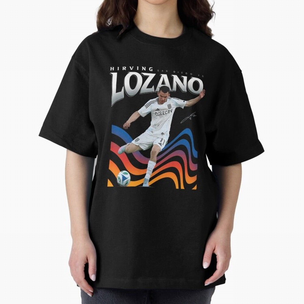 Hirving Lozano San Diego Fc Oversized T-Shirt Show Match Day Excitement for Match Day Hype around FIFA World Cup 2026 Group Stage, Cristiano Ronaldo, Argentina and Brazil, Soccer Culture, Superstar Moments, National Team Dreams and Competitive
