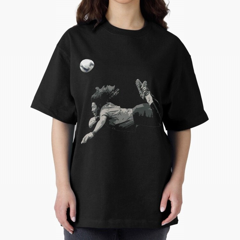 Rene Higuitas Scorpion Kick35 Oversized T-Shirt Step into FIFA World Cup 2026 Group Stage for Fans of Neymar and England and Germany, Bringing Stadium Chants, National Pride, Trophy Dreams and Unforgettable Football Memories; Built for Supporters