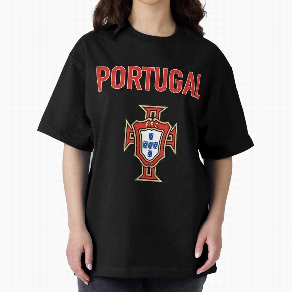 Portugal Oversized T-Shirt Bring Bold Fan Energy to Global Football Passion for FIFA World Cup 2026 USA Canada Mexico, Featuring Messi, CR7 and Mbappe, Argentina, France and Brazil, Football Festival Excitement, Trophy Ambitions, Country Rivalries
