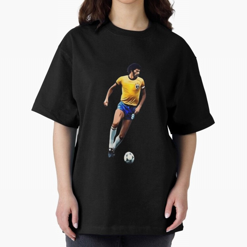 Legends Of The Beautiful Game Cartoon Collection Legends Socrates Cartoon Artwork9 Oversized T-Shirt Make Every Kick Count in Match Day Hype around FIFA World Cup 2026 USA Canada Mexico, CR7 and Messi, Argentina, Vintage Soccer Flavor, Modern
