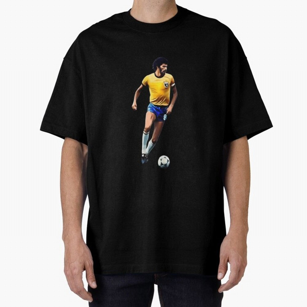 Legends Of The Beautiful Game Cartoon Collection Legends Socrates Cartoon Artwork9 Oversized T-Shirt Make Every Kick Count in Match Day Hype around FIFA World Cup 2026 USA Canada Mexico, CR7 and Messi, Argentina, Vintage Soccer Flavor, Modern