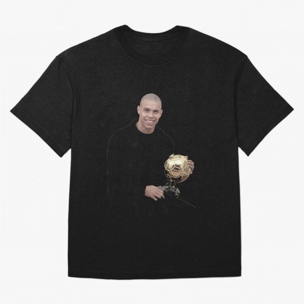 Ronaldo Iconic Ballon d¡¯Or Football Art Oversized T-Shirt Remember Iconic Moments from Match Day Hype around FIFA World Cup 2026, Messi, CR7 and Mbappe, Portugal, Global Supporter Spirit, Legendary Goals, National Colors and Tournament