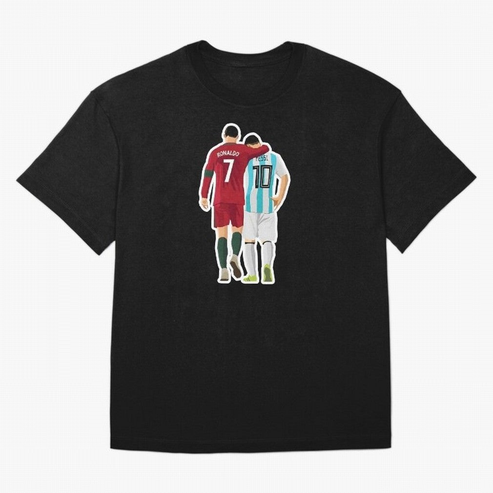 Ronaldo & Messi Oversized T-Shirt Support the Legends of FIFA World Cup 2026 Spirit, Made for Argentina and Brazil, CR7, Champion Mindset, Group Stage Buzz, Knockout Tension and Passionate Fan Culture; Made for Collectors Who Enjoy Iconic Players,