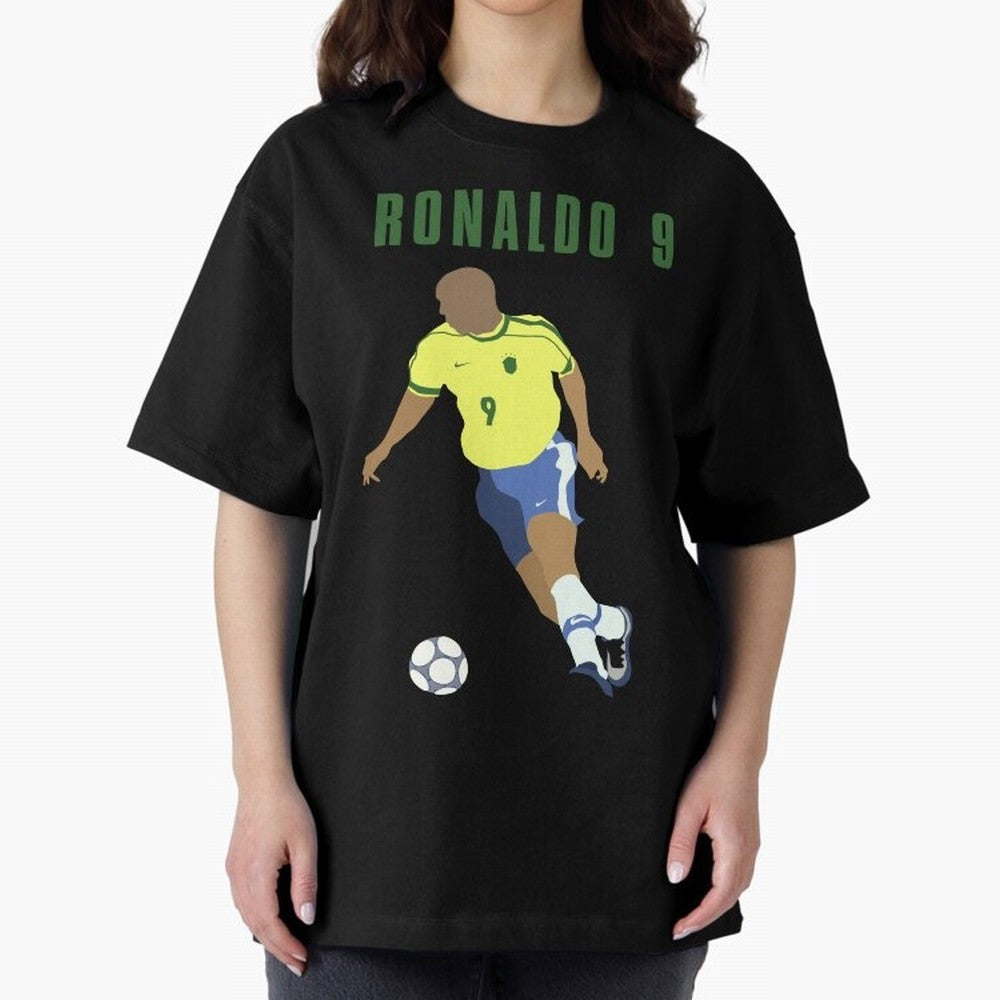 BRAZIL 9 Oversized T-Shirt Bring Trophy Dreams to FIFA World Cup 2026 for Fans of Haaland and Mbappe and Argentina and Brazil, Bringing Tournament Hype, Historic Matchups, Family Viewing Parties and Global Sports Pride; Great for Supporters Who