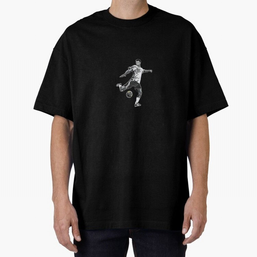 Fooball player Oversized T-Shirt Share the Excitement of Global Football Passion for FIFA World Cup 2026, Celebrating Neymar, Spain, Vintage Soccer Flavor, Modern Football Stars, National Flags and Final Night Emotion; Ideal for Football Dads,