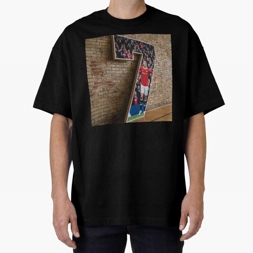 number 7 Oversized T-Shirt Bring a Champion Mindset to Global Football Passion for FIFA World Cup 2026 USA Canada Mexico, Inspired by CR7, England and Germany, Championship Spirit, Famous Goals, Roaring Crowds and International Football Unity; Made