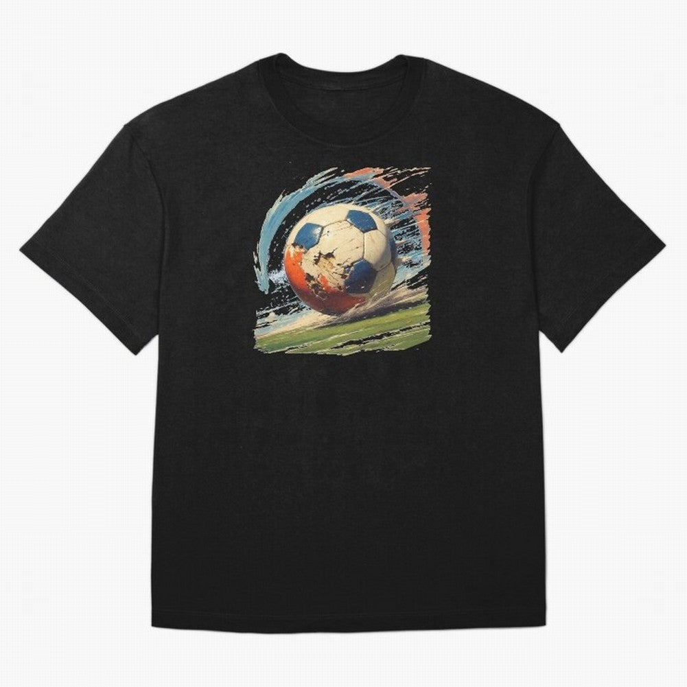 Soccer Ball in Fight Oversized T-Shirt Celebrate National Team Dreams in FIFA World Cup 2026 Group Stage Spirit, with Netherlands, CR7 and Messi, Supporter Pride, Iconic Celebrations, Legendary Names and Global Match Day Energy; Built for
