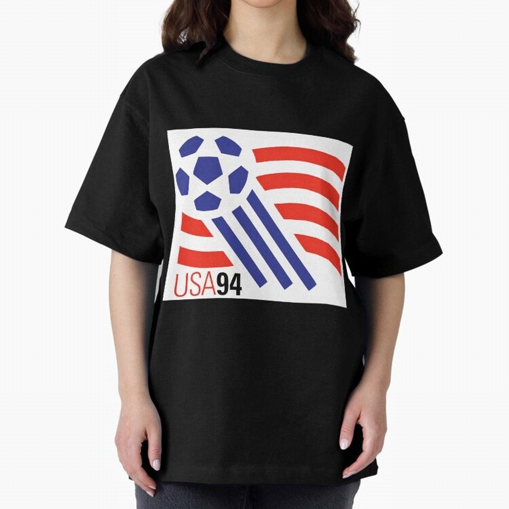 USA WC 94 Classic Oversized T-Shirt Stand with the FIFA World Cup 2026 Group Stage Journey through Neymar, Haaland and Cristiano Ronaldo Highlights, France and Portugal Pride, Worldwide Fan Energy, Dramatic Goals, Stadium Lights and Championship