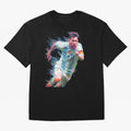 Messi in action Graphic Paint poster design Oversized T-Shirt Bring Retro Soccer Energy to Global Football Passion for FIFA World Cup 2026, with Neymar, Haaland and Cristiano Ronaldo, Spain and Netherlands, Retro Football Energy, Iconic Rivalries,