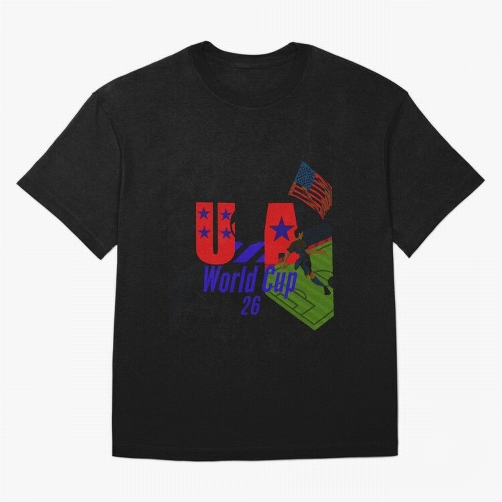 usa world cup 26 Oversized T-Shirt Upgrade FIFA World Cup 2026 USA Canada Mexico Centered on Messi, CR7 and Mbappe, Spain Energy, Retro Football Energy, Iconic Rivalries, Trophy Chase Drama and Stadium Atmosphere; Perfect for People Who Love