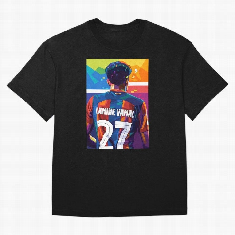 Lamine Yamal Wpap Pop Art Oversized T-Shirt Celebrate Classic Football Spirit in Match Day Hype around FIFA World Cup 2026, Messi and Cristiano Ronaldo, Argentina and Brazil, Football History, Final Match Energy, Crowd Noise and Once in a Lifetime
