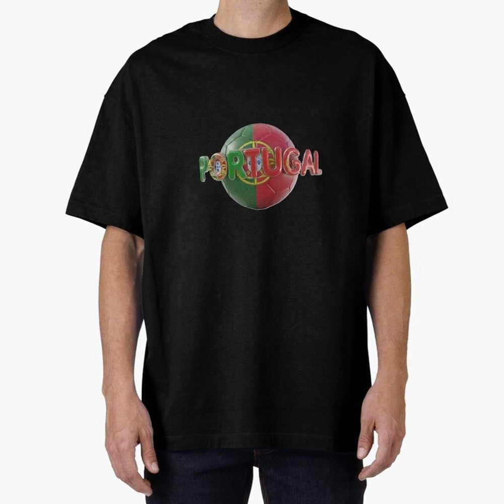 Portugal Soccer World Cup Oversized T-Shirt Make Every Kick Count in the FIFA World Cup 2026 USA Canada Mexico Journey through Haaland and Mbappe Highlights, Portugal, Spain and Germany Pride, Classic Soccer Heritage, Championship Pressure, Fan