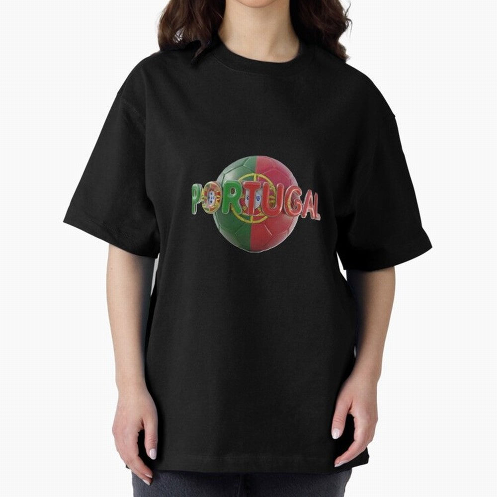 Portugal Soccer World Cup Oversized T-Shirt Make Every Kick Count in the FIFA World Cup 2026 USA Canada Mexico Journey through Haaland and Mbappe Highlights, Portugal, Spain and Germany Pride, Classic Soccer Heritage, Championship Pressure, Fan