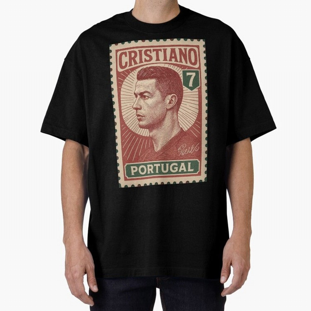Vintage Portuguese Football Legend No.7 Poster, sticker ¨C Retro Soccer Icon Art for Fans of Manchester, Madrid & Juventus Oversized T-Shirt Bring Match Day Fire to the FIFA World Cup 2026 Journey through Messi Highlights, Spain Pride, Stadium