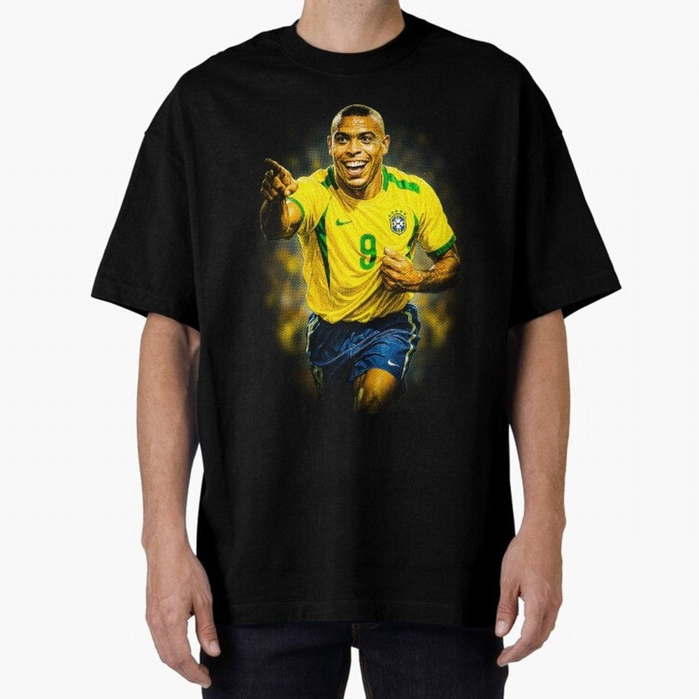 Ronaldo Naz¨¢rio Oversized T-Shirt Join Supporters Worldwide for Global Football Passion for FIFA World Cup 2026, Featuring Messi, Argentina, France and Brazil, Game Day Rituals, Football Legends, Country Pride and the Road to the Final; Ideal for